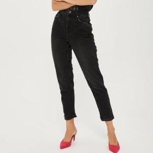 Topshop Mom Jeans Black Size 30